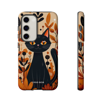 Black Cat Glow Samsung S23 Case - Tough