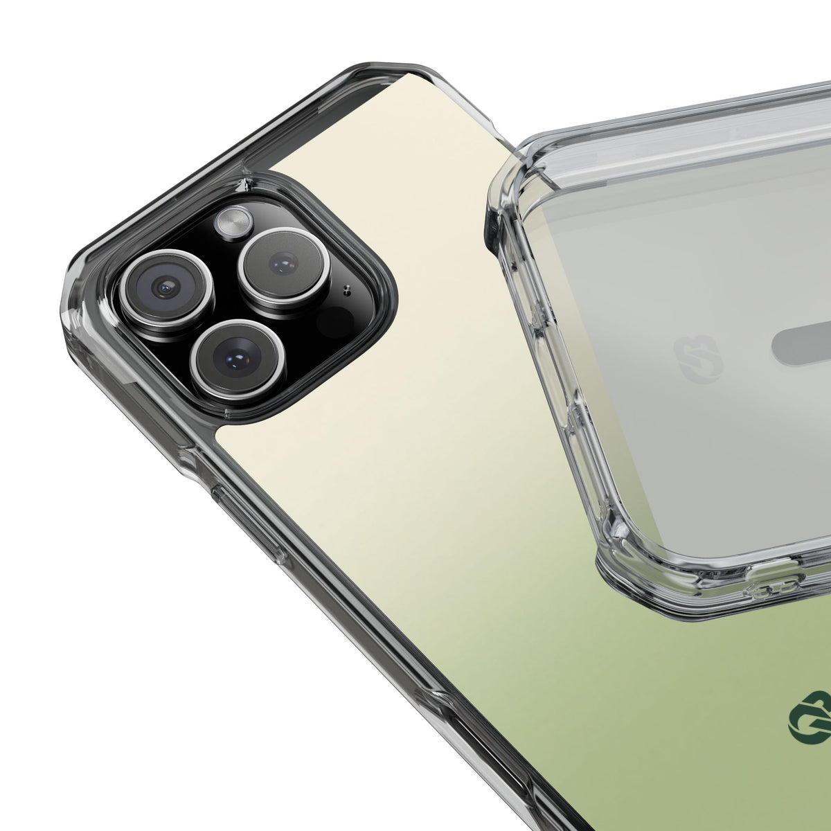 Muted Sage Ombre · Clear Impact Magnetic Phone Case for iPhone · Green