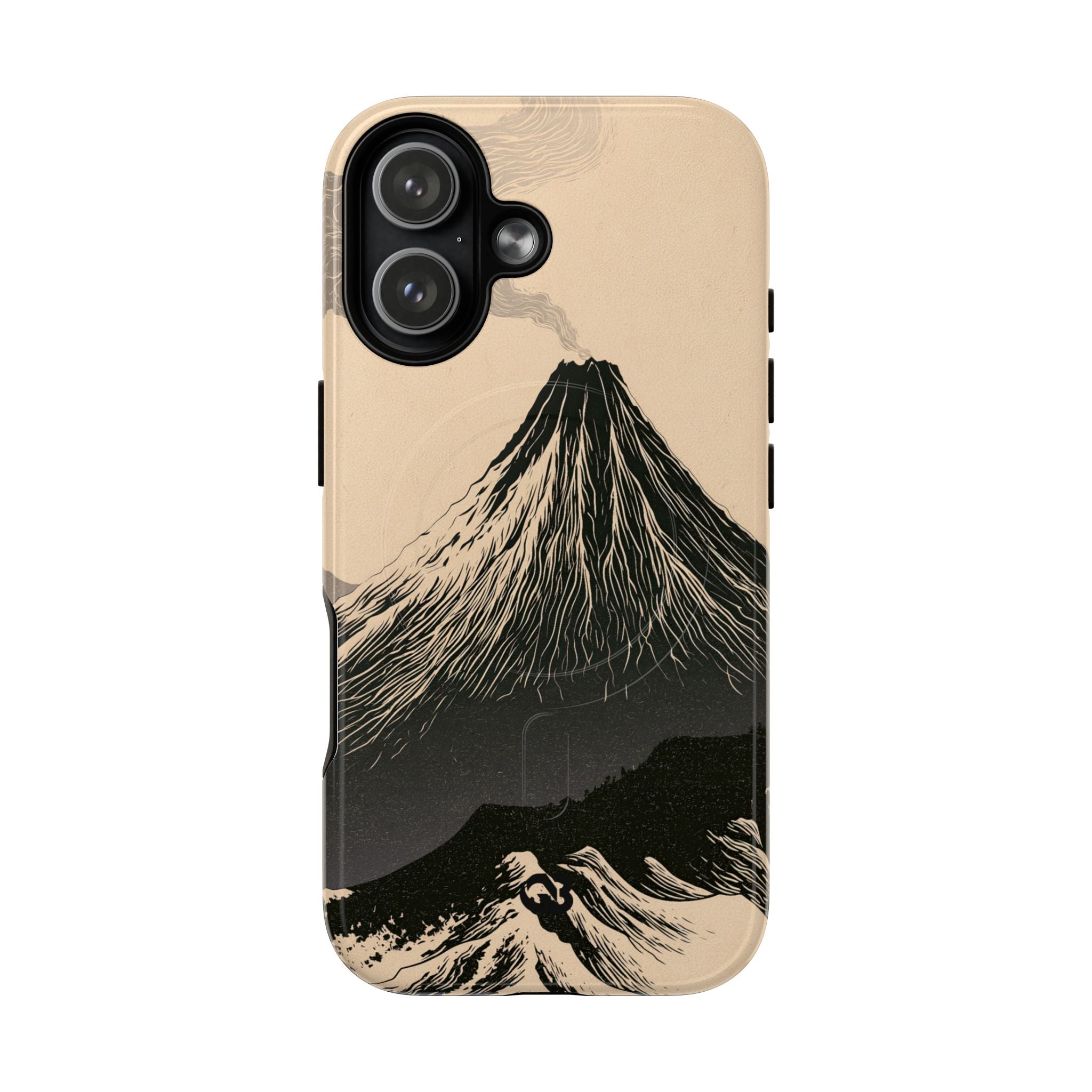 Beige Tough 2.0 Magsafe Phone Case for iPhone - Obsidian Ink Summit