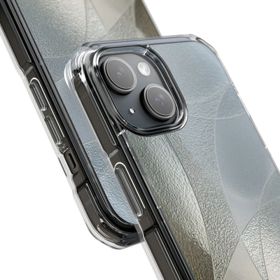 Silver Impact MagSafe Phone Case for iPhone - Frosted Silver Mosaic