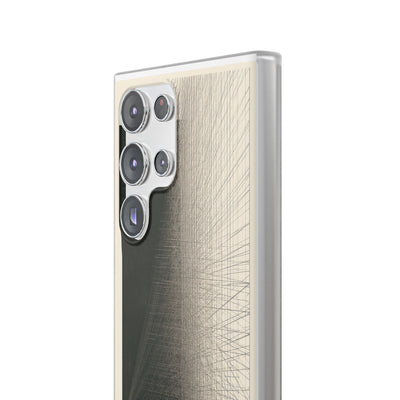 Beige Lite Phone Case for Samsung - Brutalist Graphite Grid