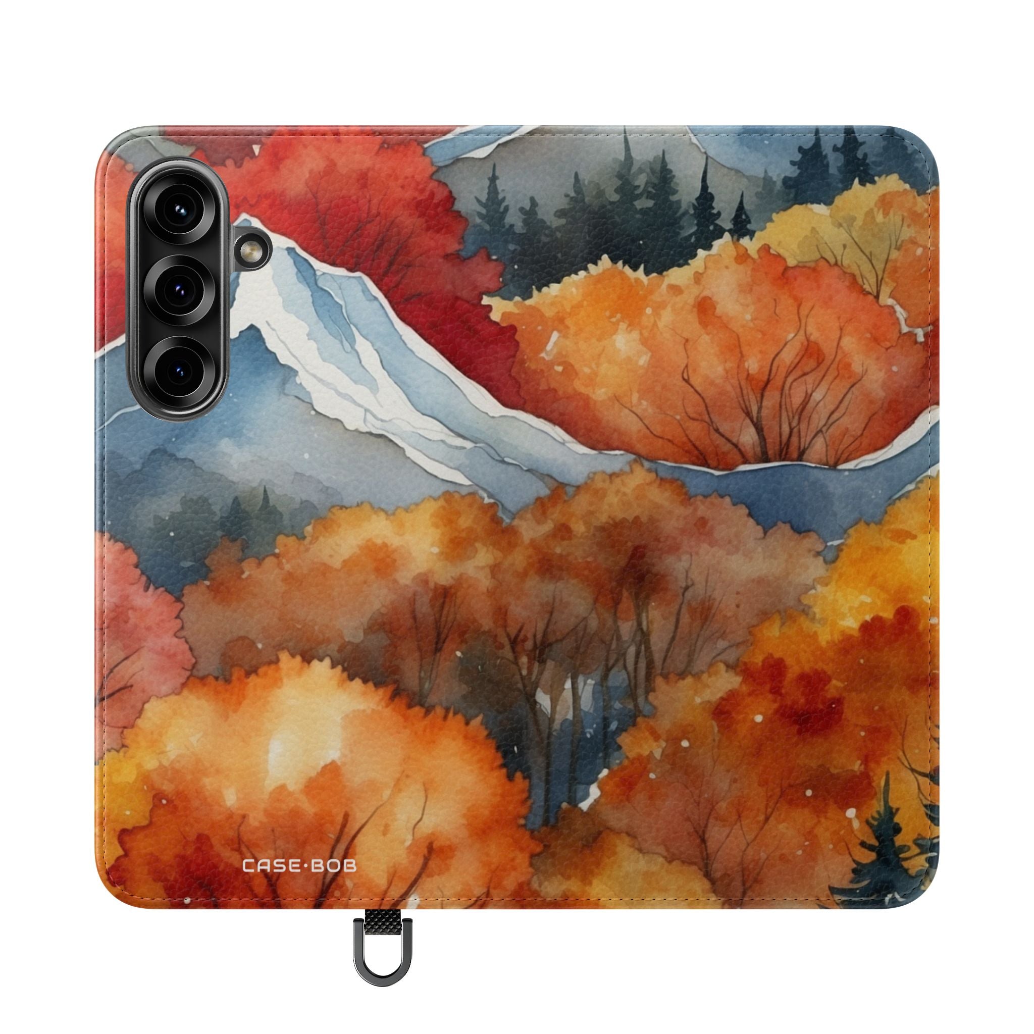 Lumihuippuiset Ember-vuoret - Samsung S25 -lompakkokotelo