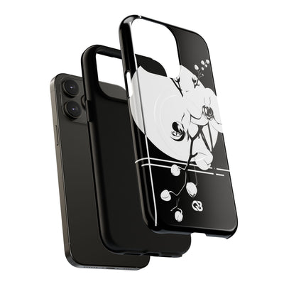 Black Tough 2.0 Magsafe Phone Case for iPhone - Lunar Orchid Grid