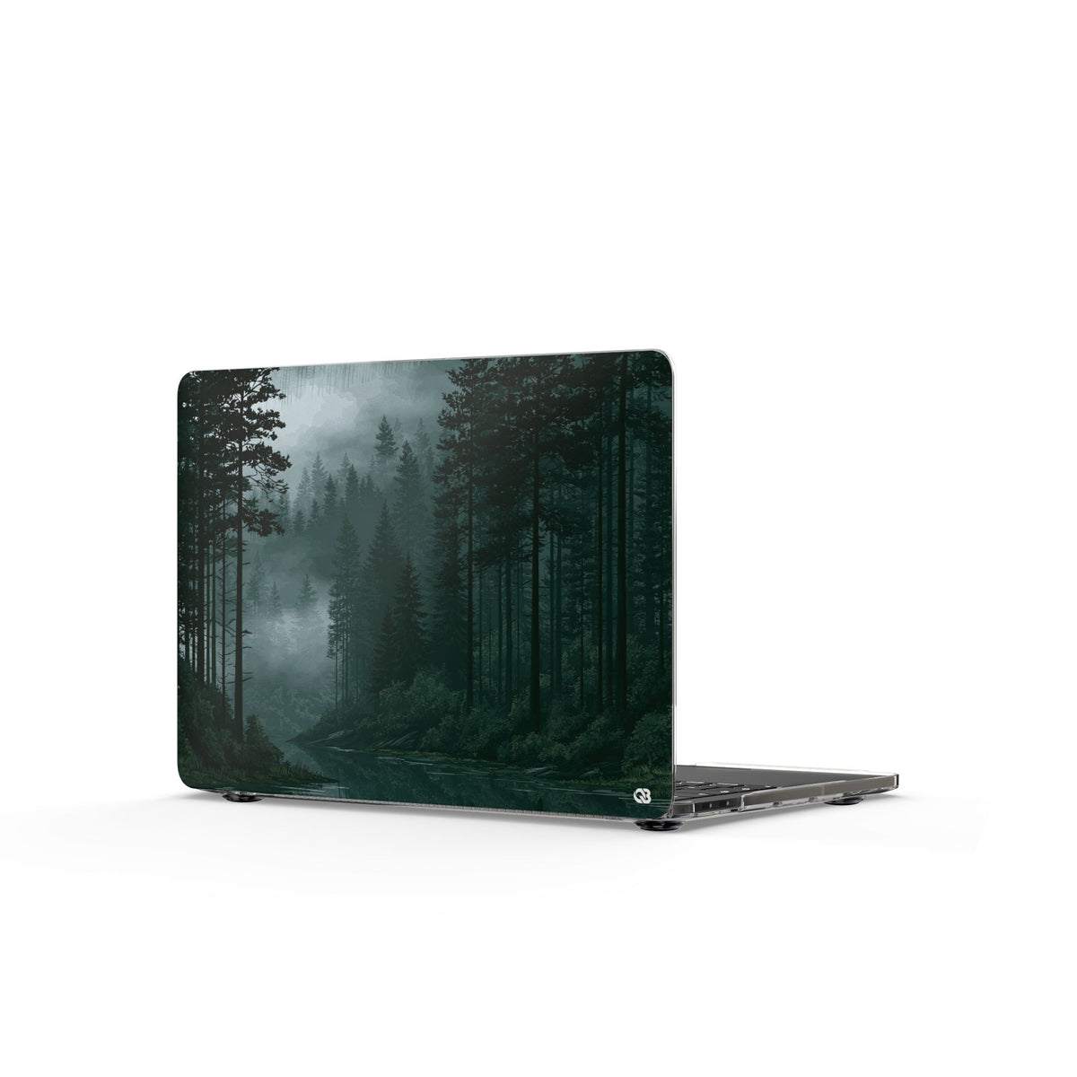 Misty Pine Reflections · Clear Hard Case for MacBook · Green