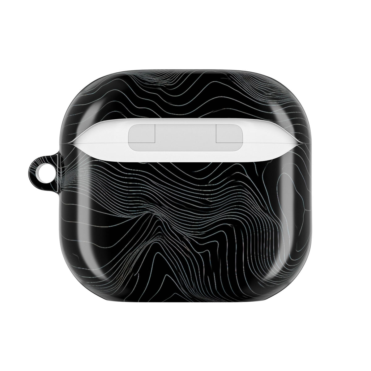 Obsidian Contour Elevation · Hard Case for AirPods & AirPods Pro · Black