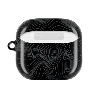 Obsidian Contour Elevation · Hard Case for AirPods & AirPods Pro · Black