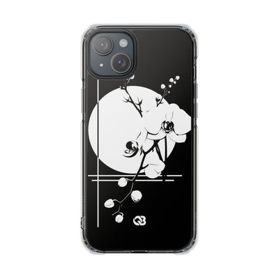 Black Impact MagSafe Phone Case for iPhone - Lunar Orchid Grid