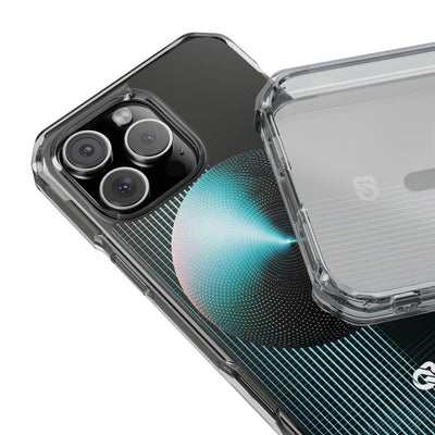Blue Impact MagSafe Phone Case for iPhone - Cyan Vector Sphere