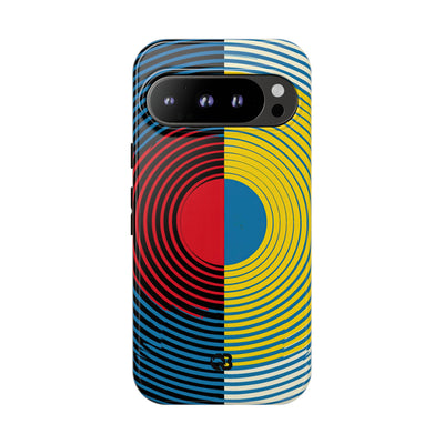Blue Tough Phone Case for Google Pixel - Primary Circuit Orbit