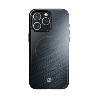Grey Tough 2.0 Magsafe Phone Case for iPhone - Charcoal Brushed Steel