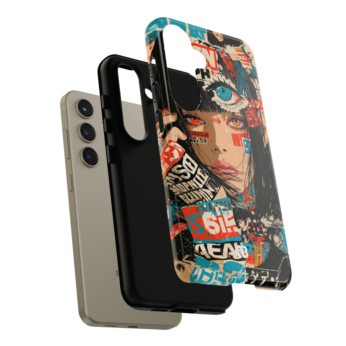 Shibuya Street Collage · Tough Phone Case for Samsung · Red