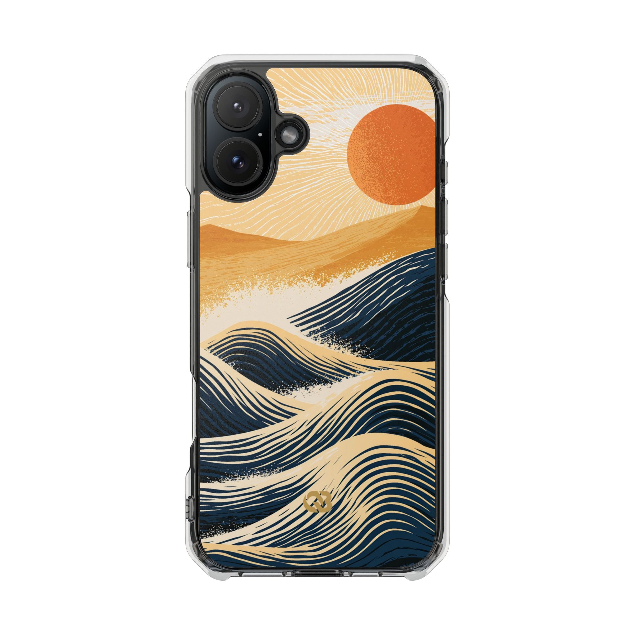 Blue Impact MagSafe Phone Case for iPhone - Kyoto Cresting Tide