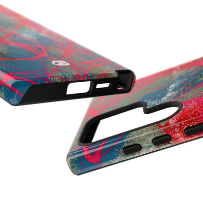 Neon Static Drip · Tough Phone Case for Samsung · Pink