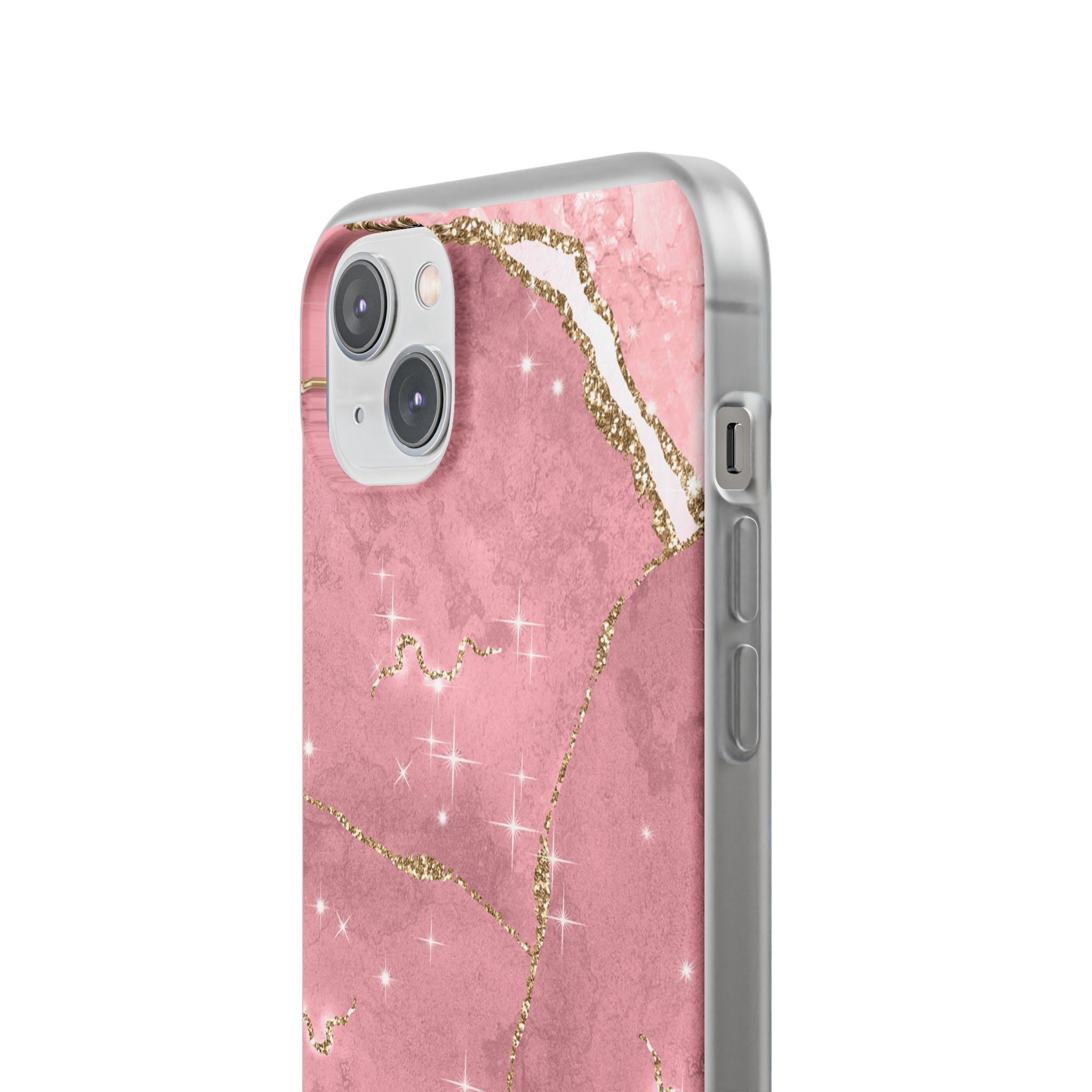 Rose Sparkle Marble · Soft Coque de téléphone pour iPhone