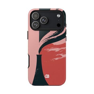 Pink Tough Phone Case for iPhone - Cinder Rose Plume