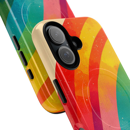 Textured Rainbow Arc iPhone 16 Case - Tough+