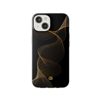 Golden Contour Flow · Lite Phone Case for iPhone ·  Black