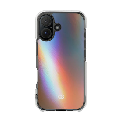 Prismatic Ray · Clear Impact Magnetic Phone Case for iPhone · Blue