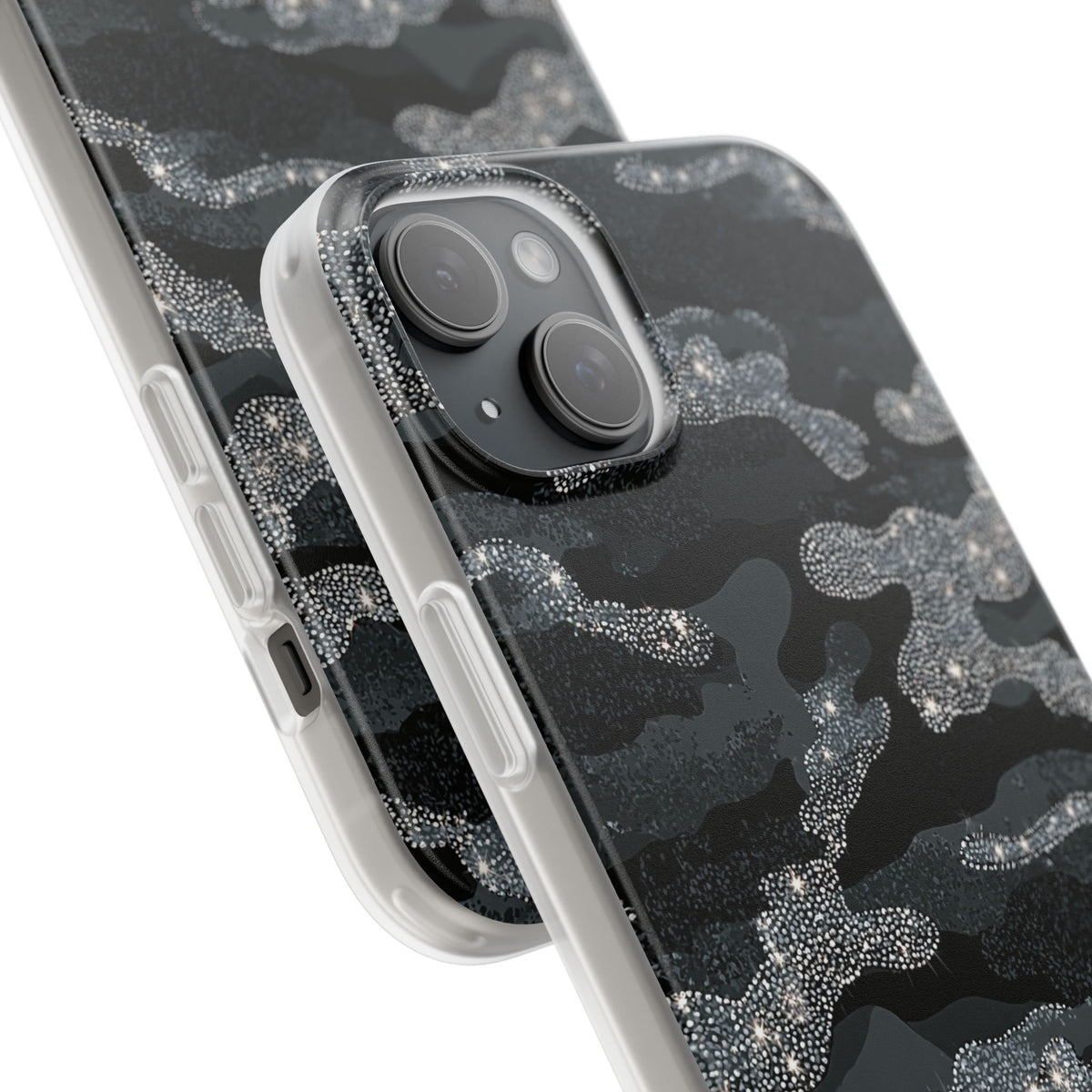 Glitter Shadow Camo · Lite Phone Case for iPhone ·  Black