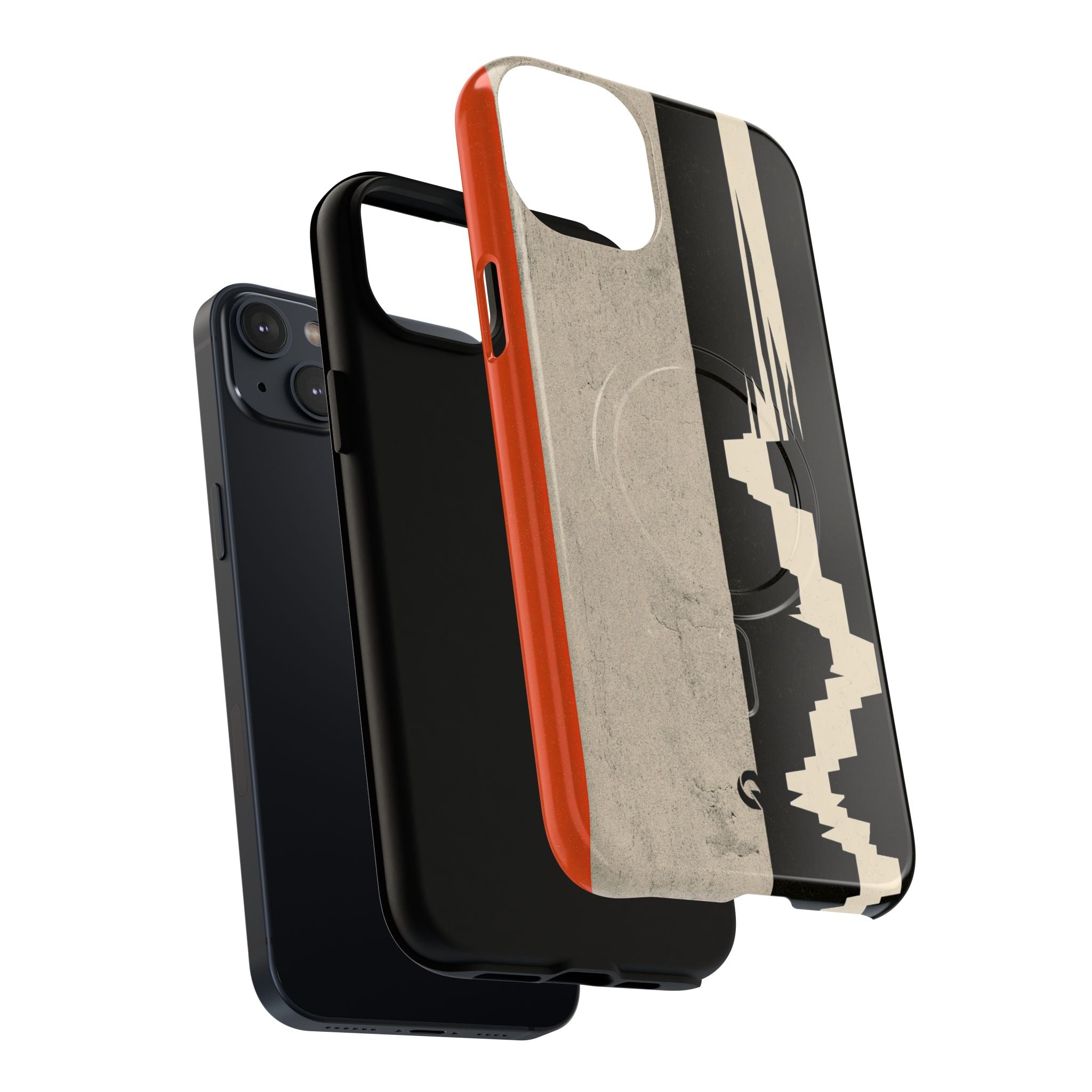 Orange Tough 2.0 Magsafe Phone Case for iPhone - Orange Monolith Rift