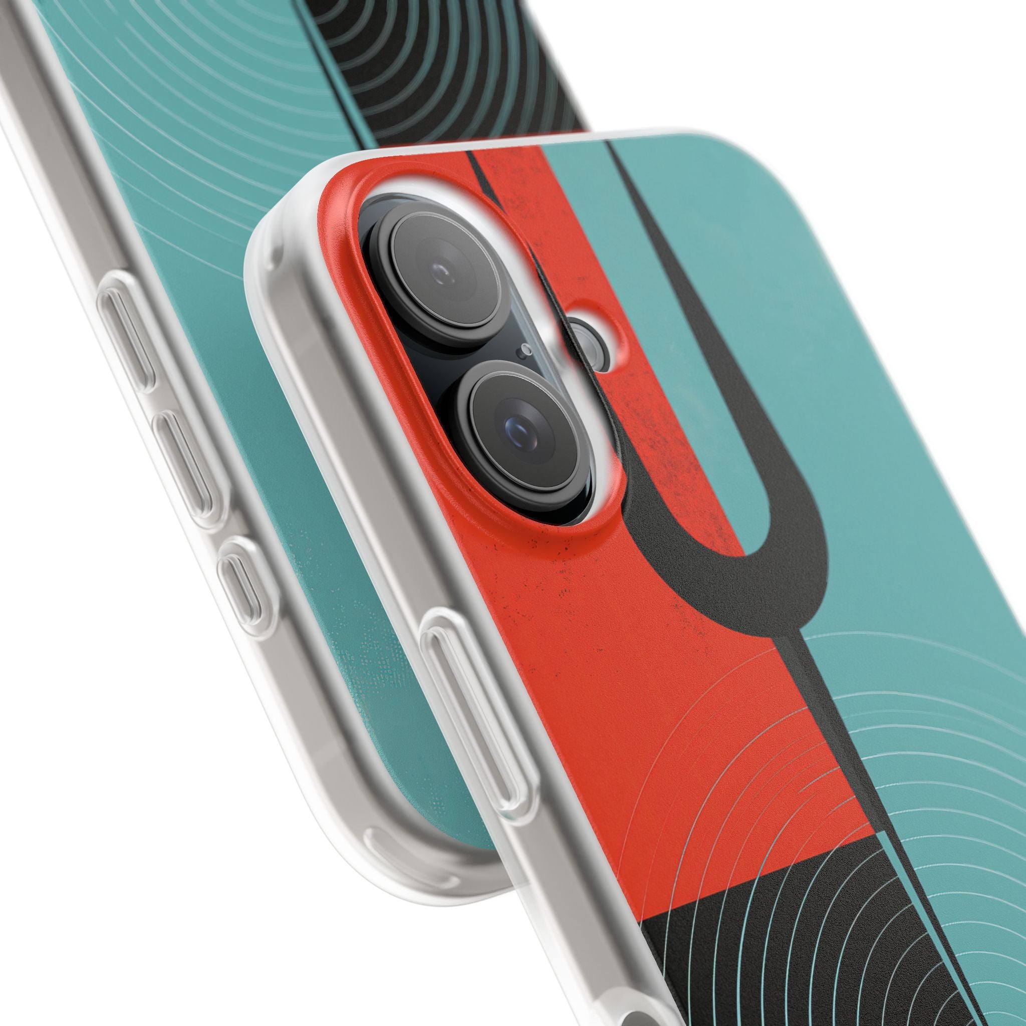Teal Lite Phone Case for iPhone - Sonic Static Split