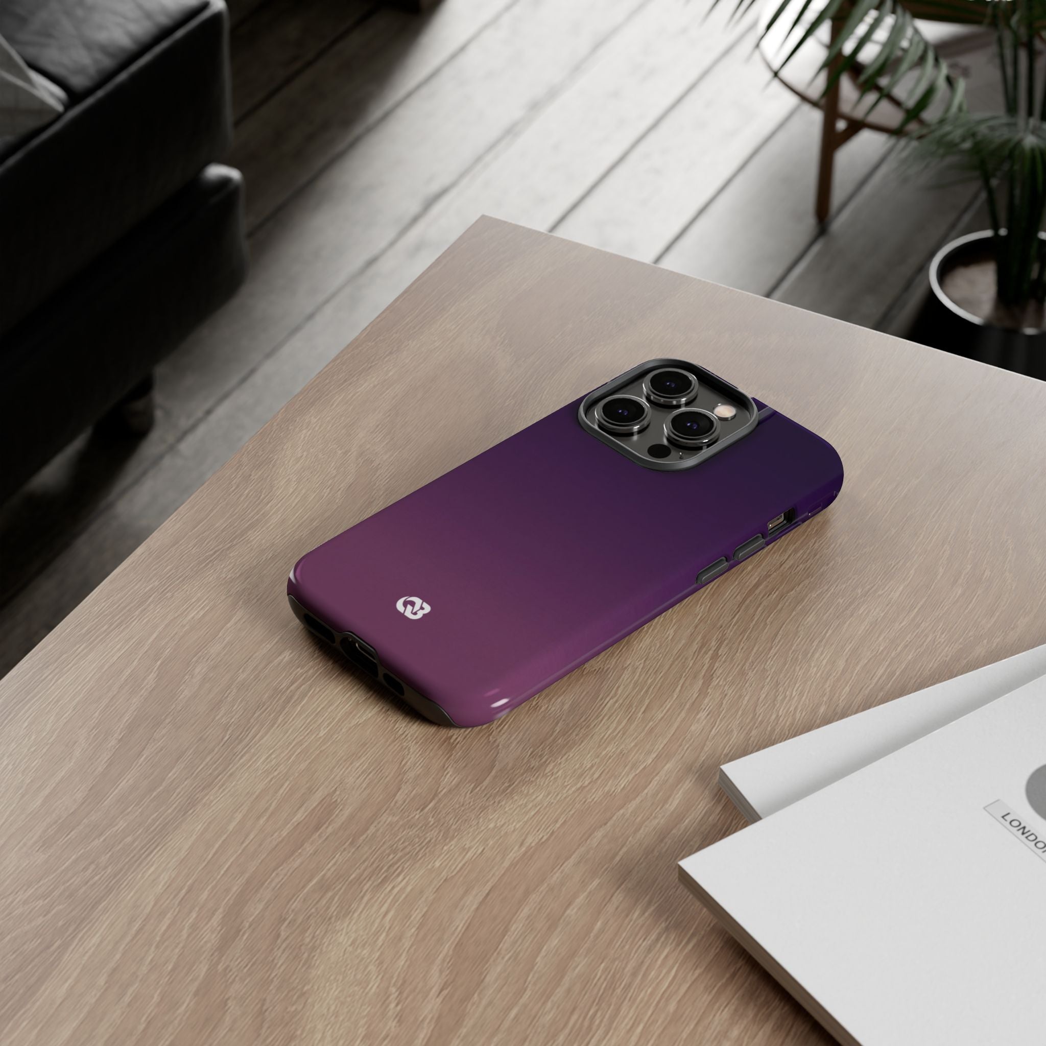 Purple Tough Phone Case for iPhone - Nocturnal Plum Fade