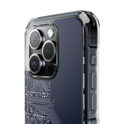 Blue Impact MagSafe Phone Case for iPhone - Cobalt Data Stream