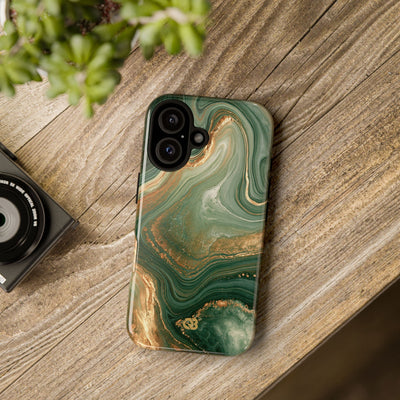 Jade Suminagashi · Tough Phone Case for iPhone · Green