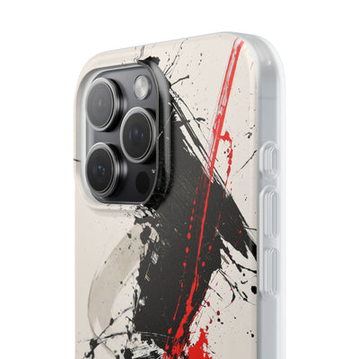 Crimson Sumi Slash · Lite Phone Case for iPhone ·  White