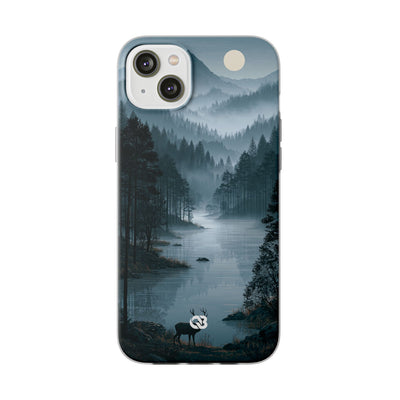 Silent Nordic Fjord · Lite Phone Case for iPhone ·  Blue