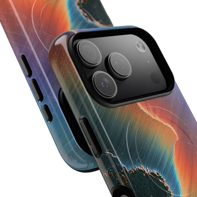 Prismatic Aura Shift · Tough 2.0 Magnetic Phone Case for iPhone · Blue