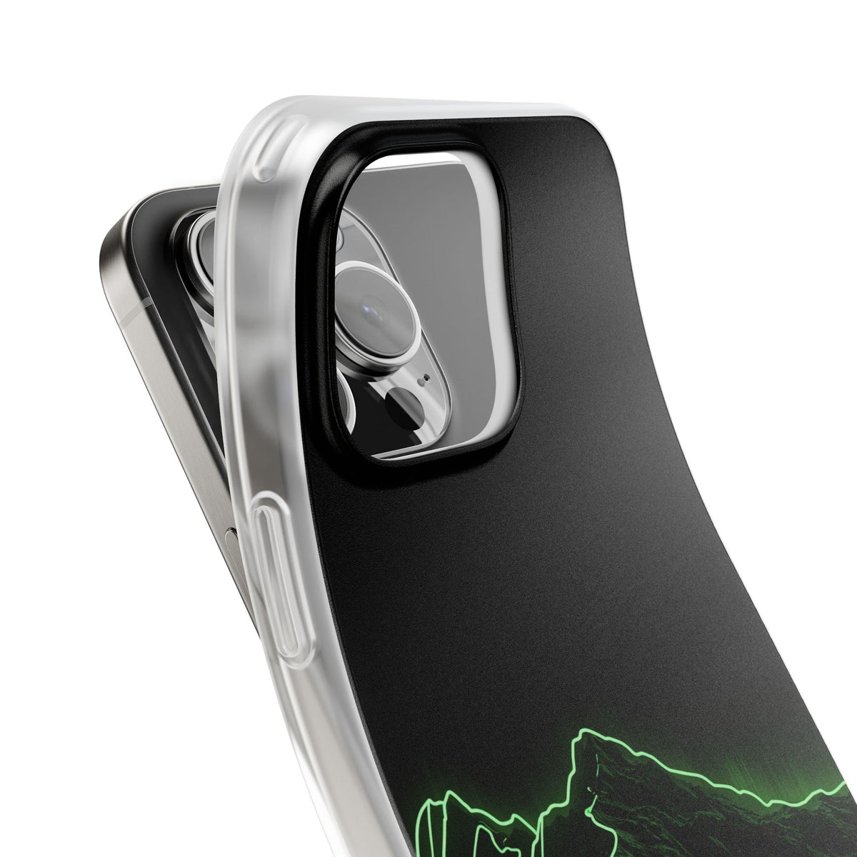 Nordic Mountain Contour · Lite Phone Case for iPhone ·  Black