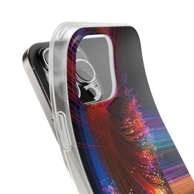 Black Lite Phone Case for iPhone - Cyber Optic Streak