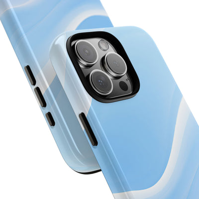 Blue Tough Phone Case for iPhone - Glacial Blue Silk