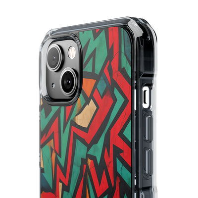 Jagged Teal Static · Impact Phone Case for iPhone · Magsafe