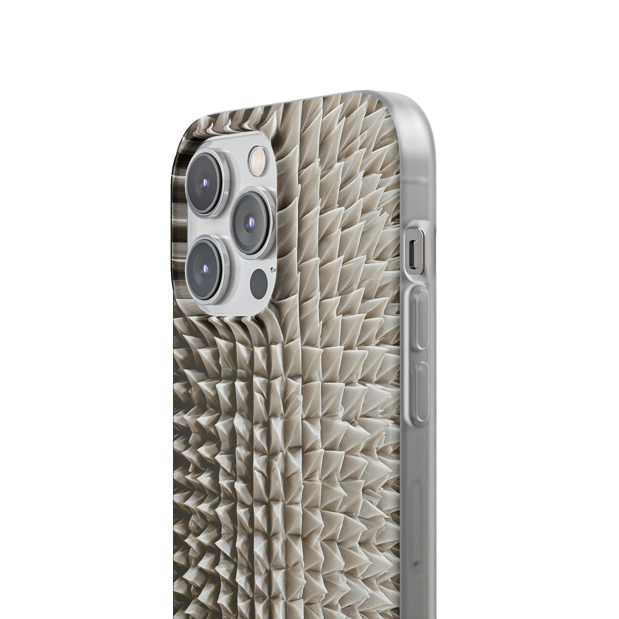 Beige Lite Phone Case for iPhone - Bone Spiked Grid