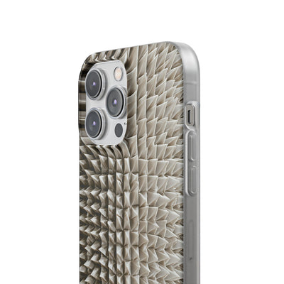 Beige Lite Phone Case for iPhone - Bone Spiked Grid