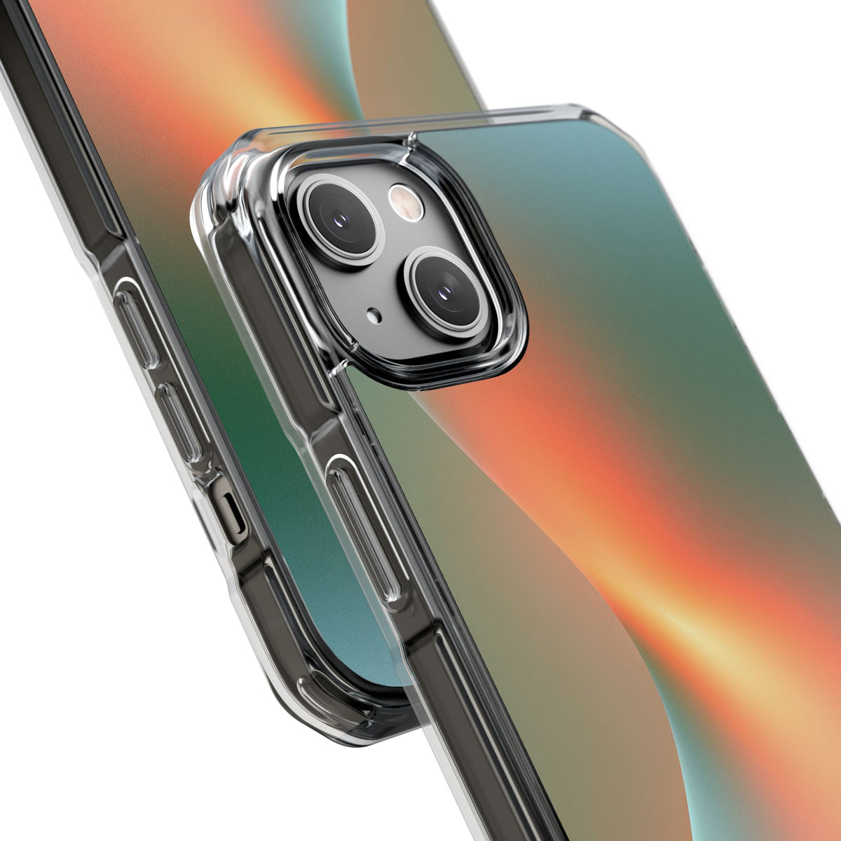 Radiant Contour · Clear Impact Magnetic Phone Case for iPhone · Orange