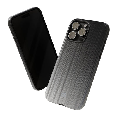 Grey Tough Phone Case for iPhone - Static Vertical Dither