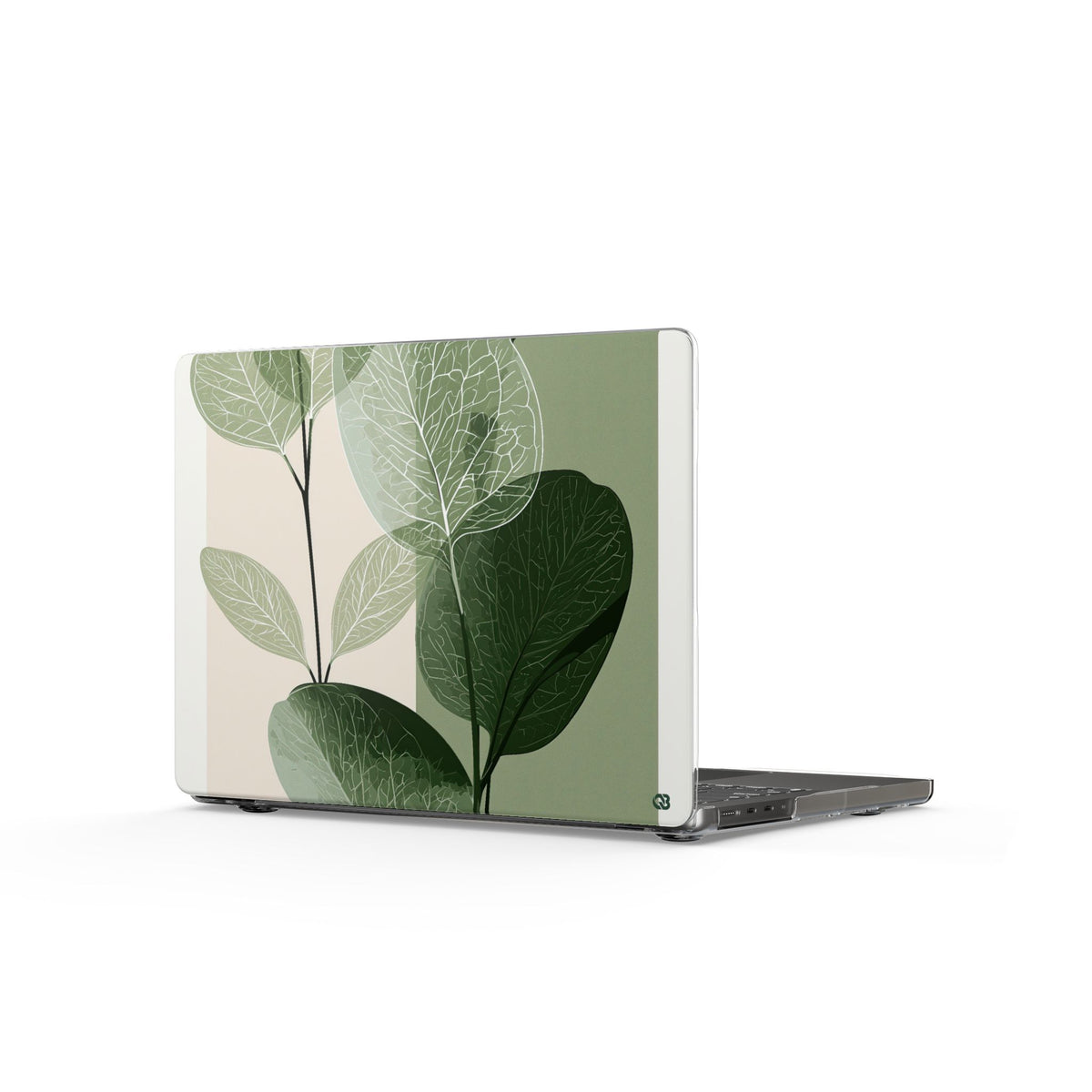 Layered Eucalyptus Study · Clear Hard Case for MacBook · Green