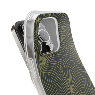 Green Lite Phone Case for iPhone - Dark Olive Plume
