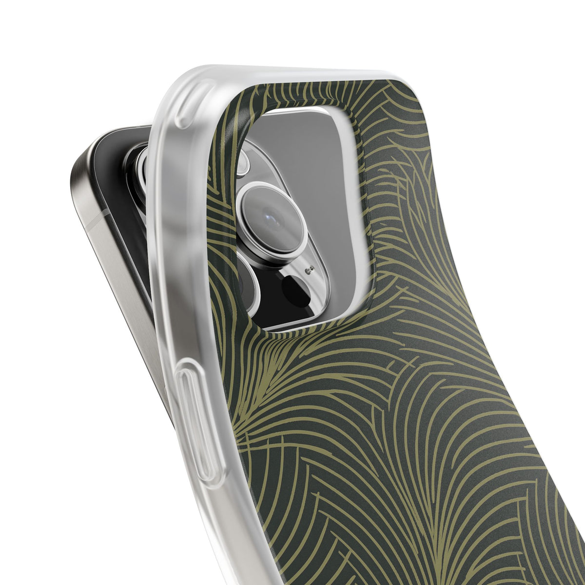Midnight Palm Frond · Lite Phone Case for iPhone ·  Green
