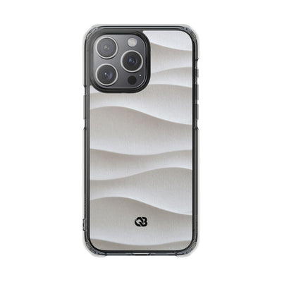 White Impact MagSafe Phone Case for iPhone - Arctic Flow Ridges