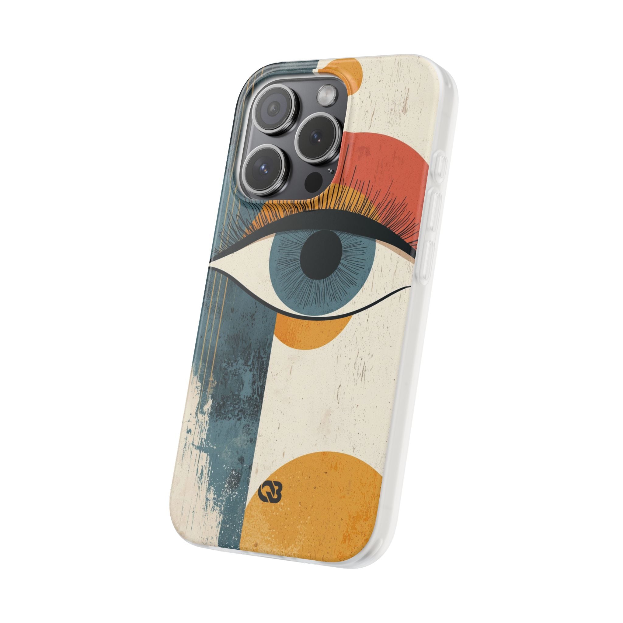 Distressed Azure Ocular · Soft Phone Case for iPhone