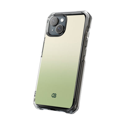 Muted Sage Ombre · Clear Impact Magnetic Phone Case for iPhone · Green