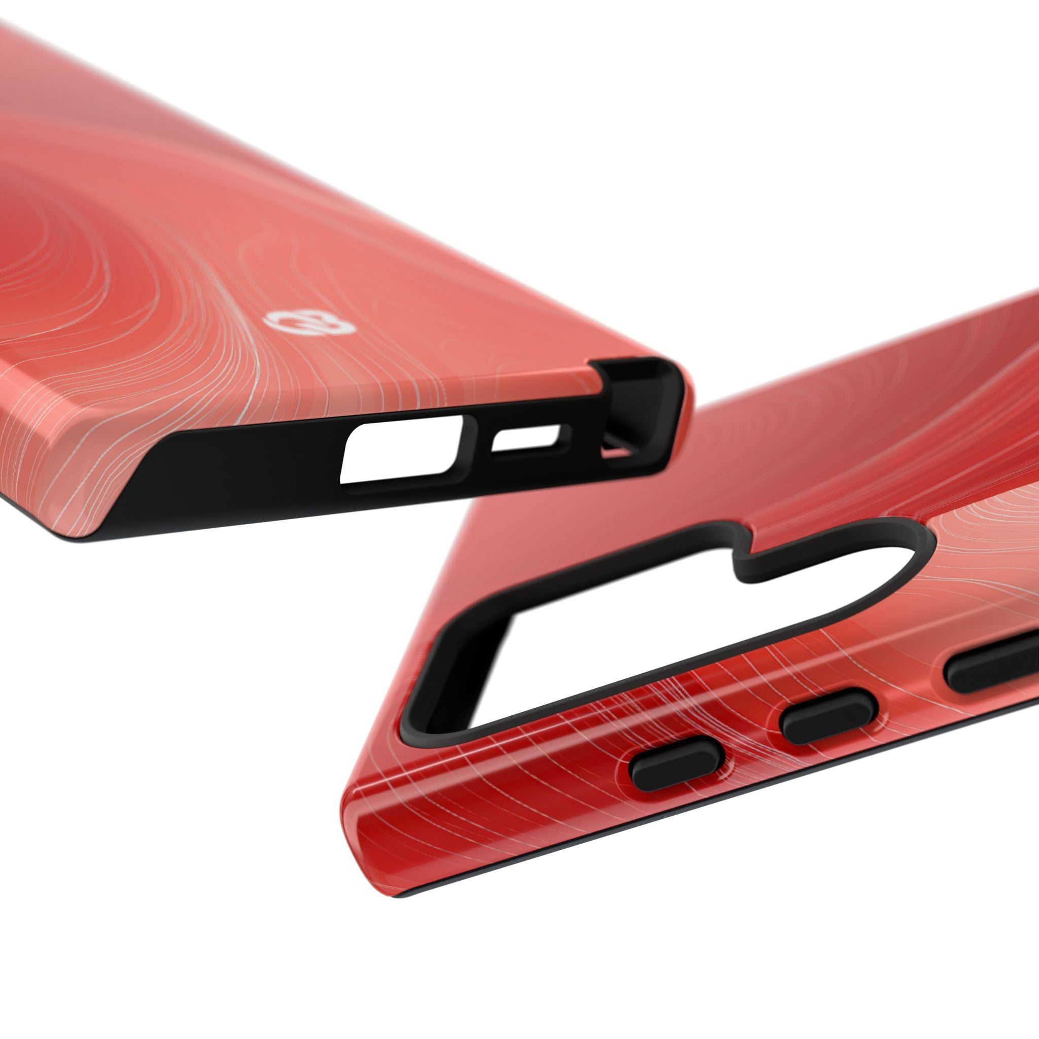 Red Tough Phone Case for Samsung - Crimson Silk Strands