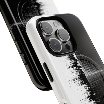 Black Tough 2.0 Magsafe Phone Case for iPhone - Static Signal Split