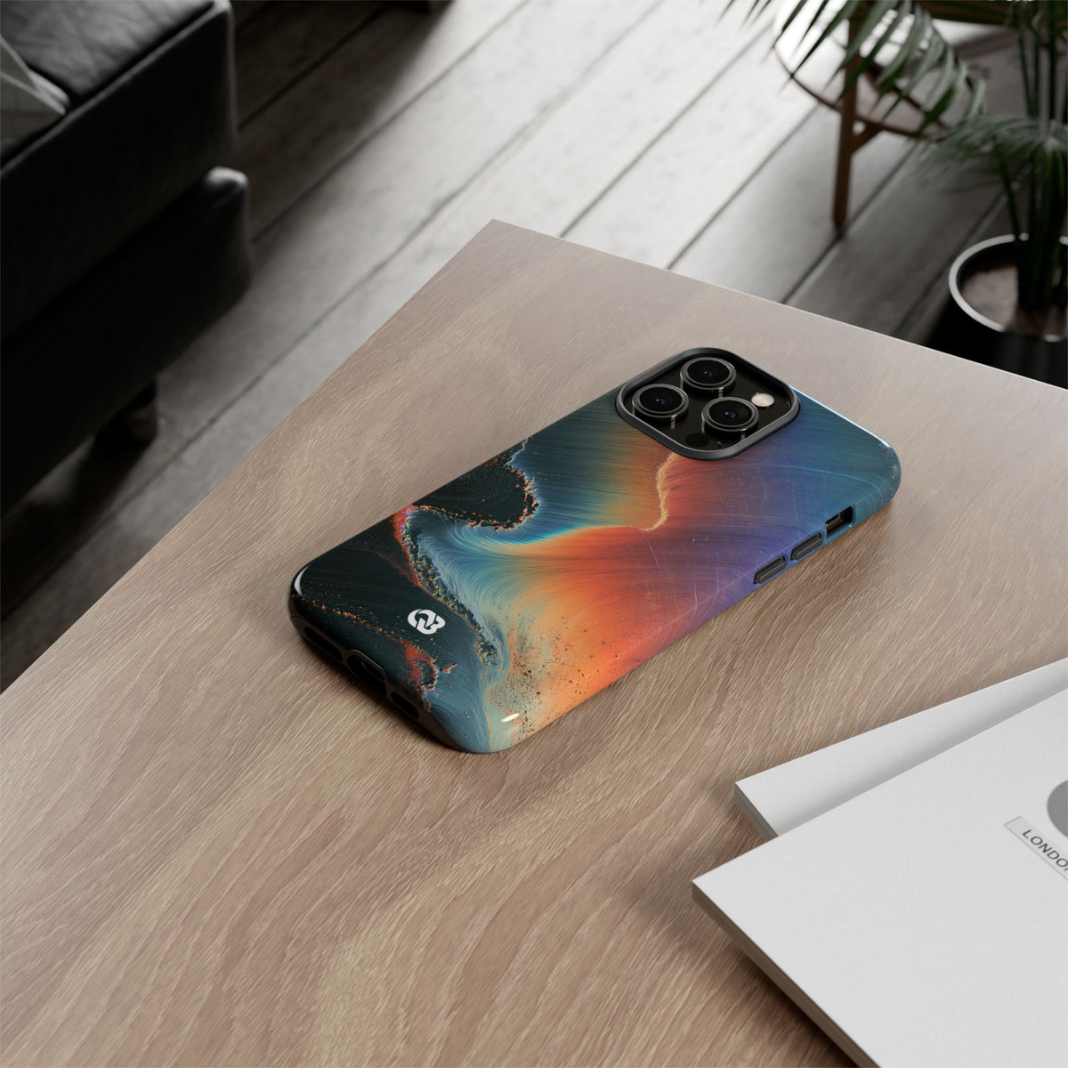 Prismatic Aura Shift · Tough Phone Case for iPhone · Blue