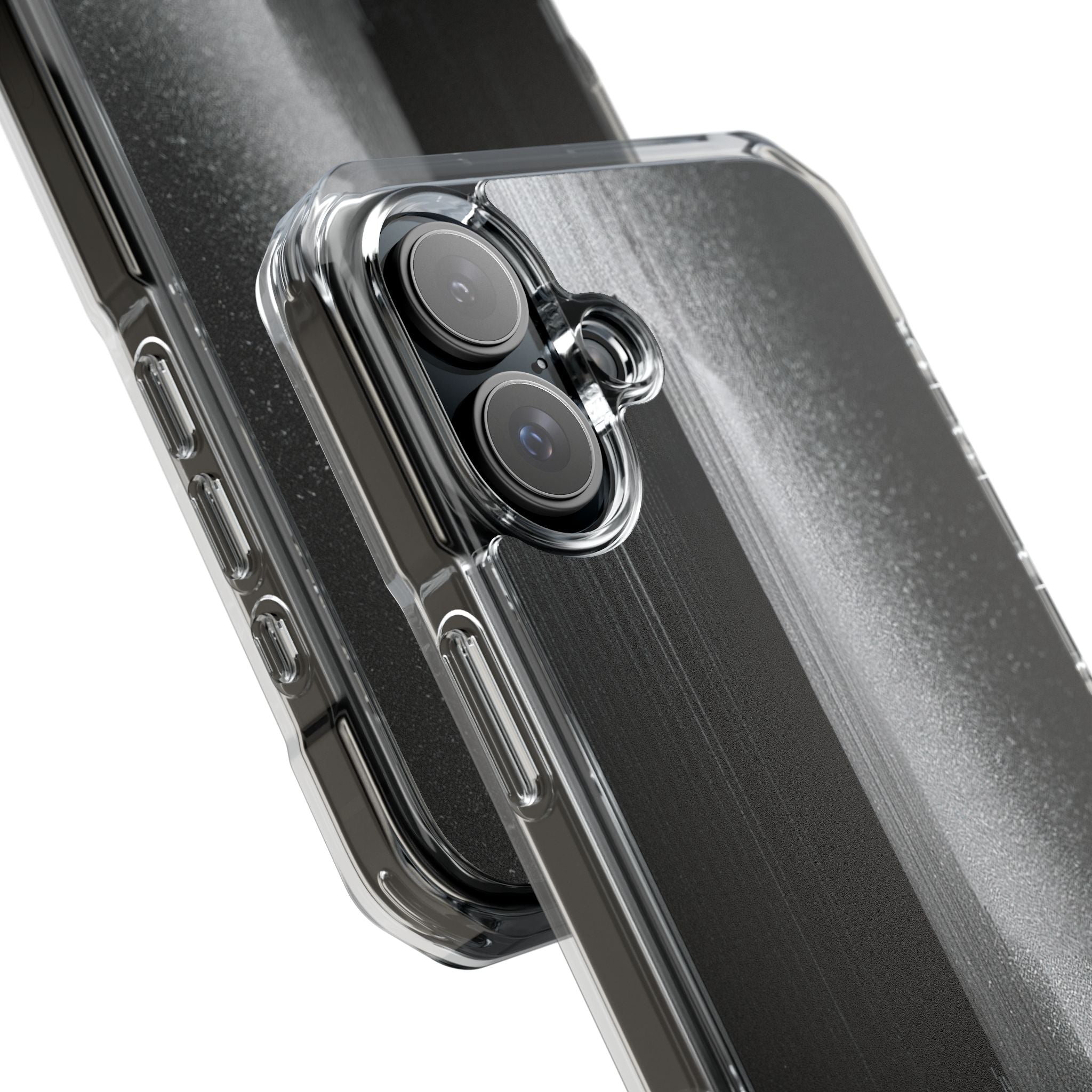 Black Impact MagSafe Phone Case for iPhone - Brutalist Pixel Monolith