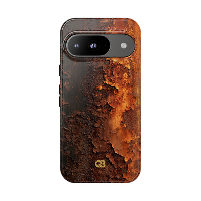 Orange Tough Phone Case for Google Pixel - Oxidized Iron Crust